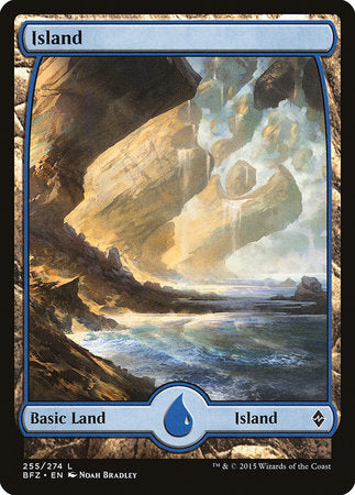 Island (255) - Full Art [Battle for Zendikar] | GnG Games