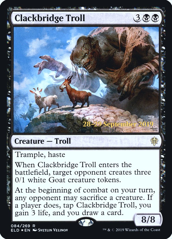 Clackbridge Troll  [Throne of Eldraine Prerelease Promos] | GnG Games