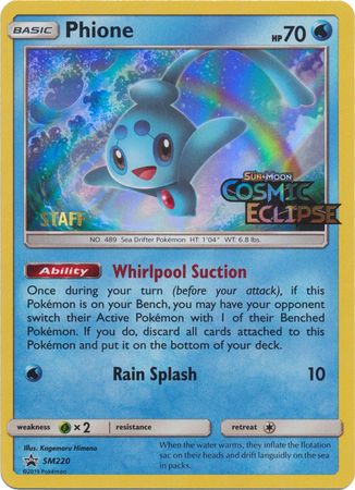 Phione (SM220) (Staff Prerelease Promo) [Sun & Moon: Black Star Promos] | GnG Games