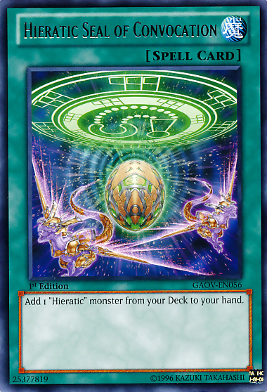 Hieratic Seal of Convocation [GAOV-EN056] Rare | GnG Games