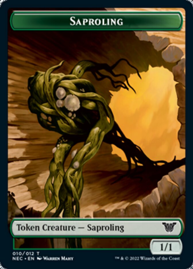 Saproling // Spirit (002) Double-sided Token [Kamigawa: Neon Dynasty Commander Tokens] | GnG Games