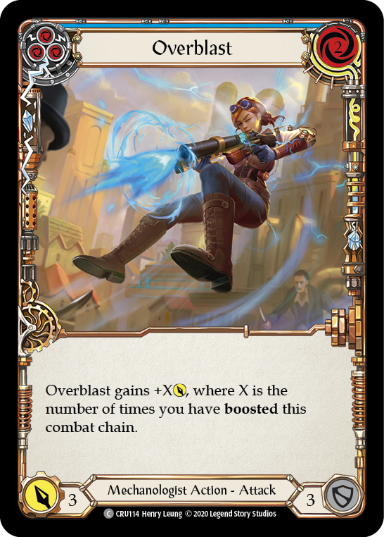 Overblast (Blue) [CRU114] 1st Edition Rainbow Foil | GnG Games