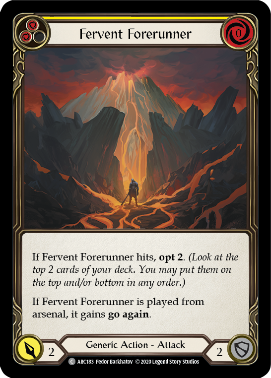 Fervent Forerunner (Yellow) [ARC183] Unlimited Edition Rainbow Foil | GnG Games