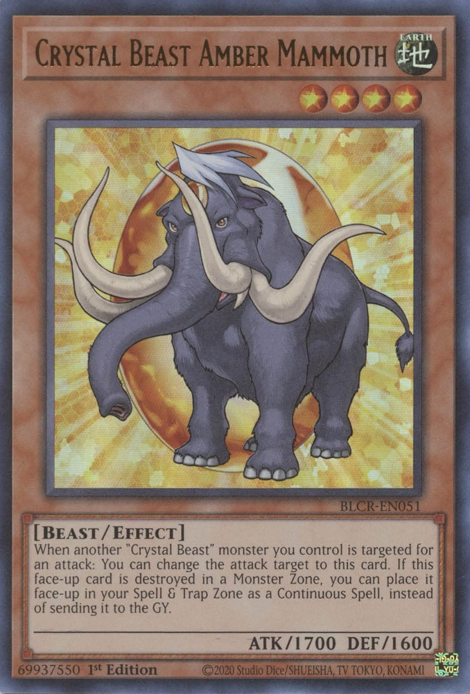 Crystal Beast Amber Mammoth [BLCR-EN051] Ultra Rare | GnG Games