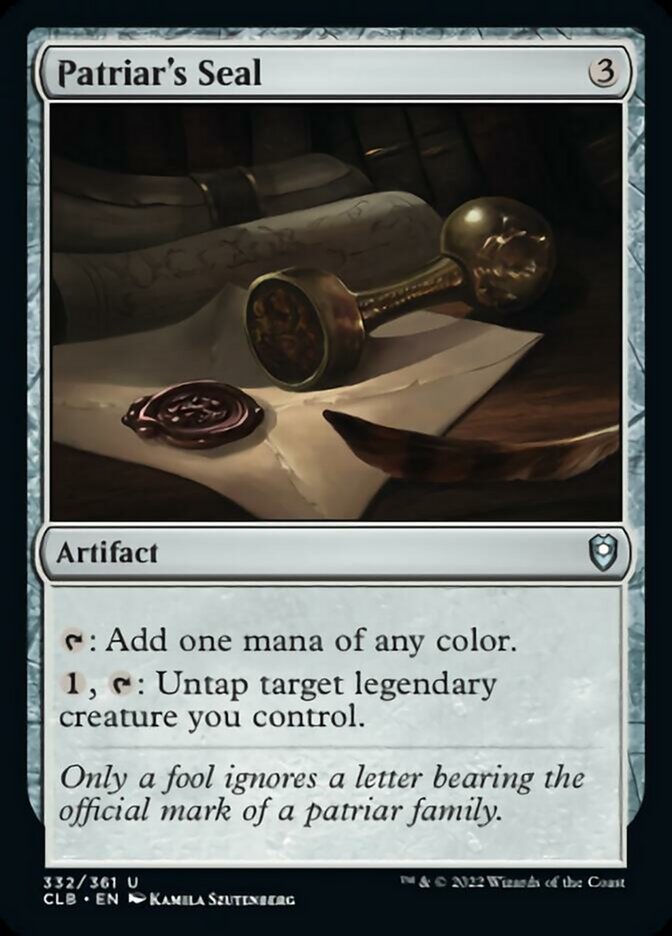 Patriar's Seal [Commander Legends: Battle for Baldur's Gate] | GnG Games