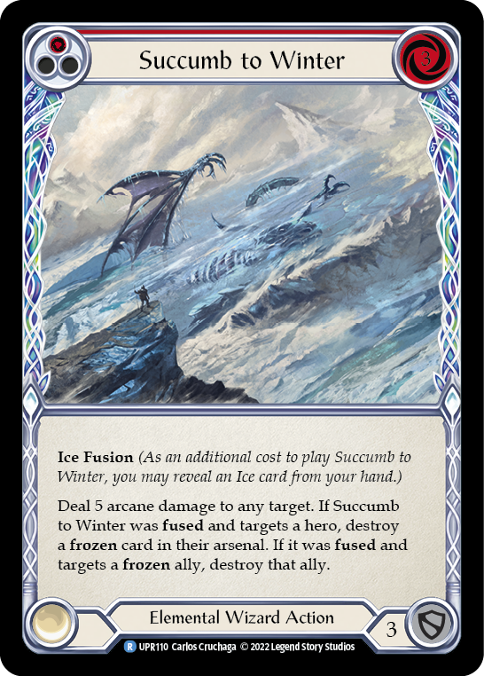 Succumb to Winter (Red) [UPR110] (Uprising)  Rainbow Foil | GnG Games