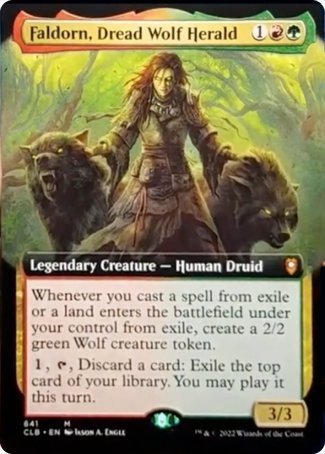 Faldorn, Dread Wolf Herald (Extended Art) [Commander Legends: Battle for Baldur's Gate] | GnG Games