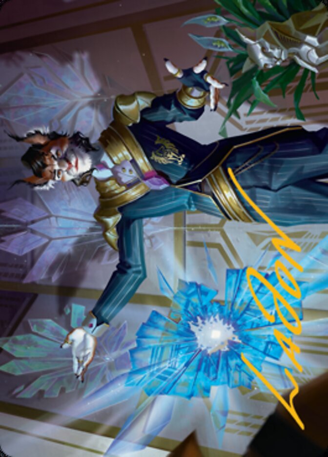 Kros, Defense Contractor Art Card (Gold-Stamped Signature) [Streets of New Capenna Art Series] | GnG Games