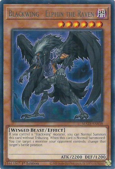 Blackwing - Elphin the Raven [MAZE-EN038] Rare | GnG Games