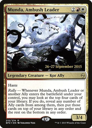 Munda, Ambush Leader [Battle for Zendikar Promos] | GnG Games