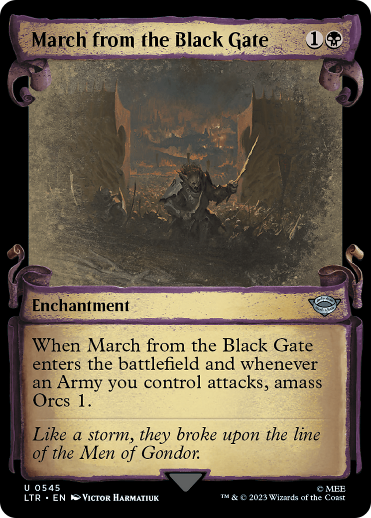 March from the Black Gate [The Lord of the Rings: Tales of Middle-Earth Showcase Scrolls] | GnG Games