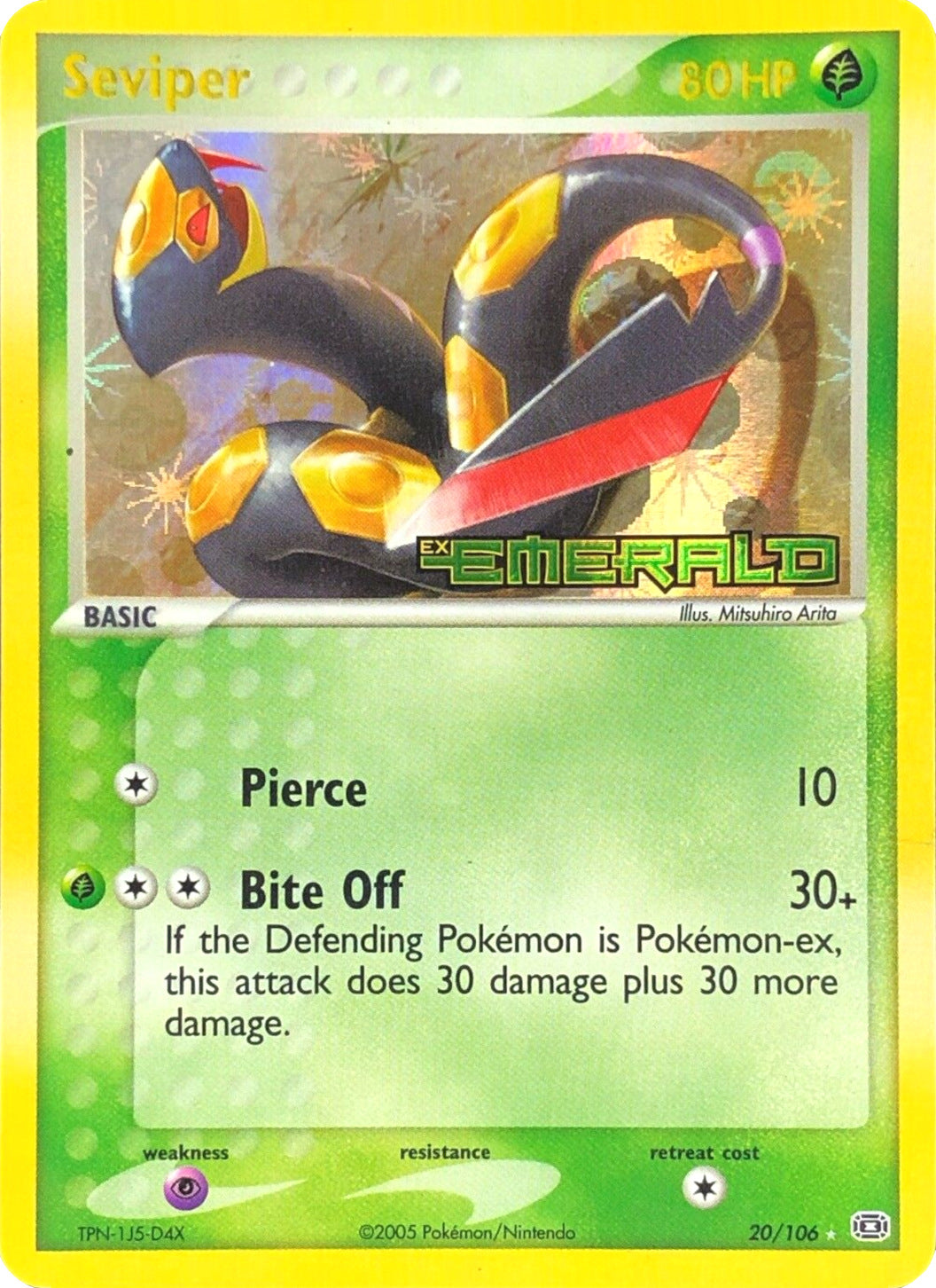 Seviper (20/106) (Stamped) [EX: Emerald] | GnG Games