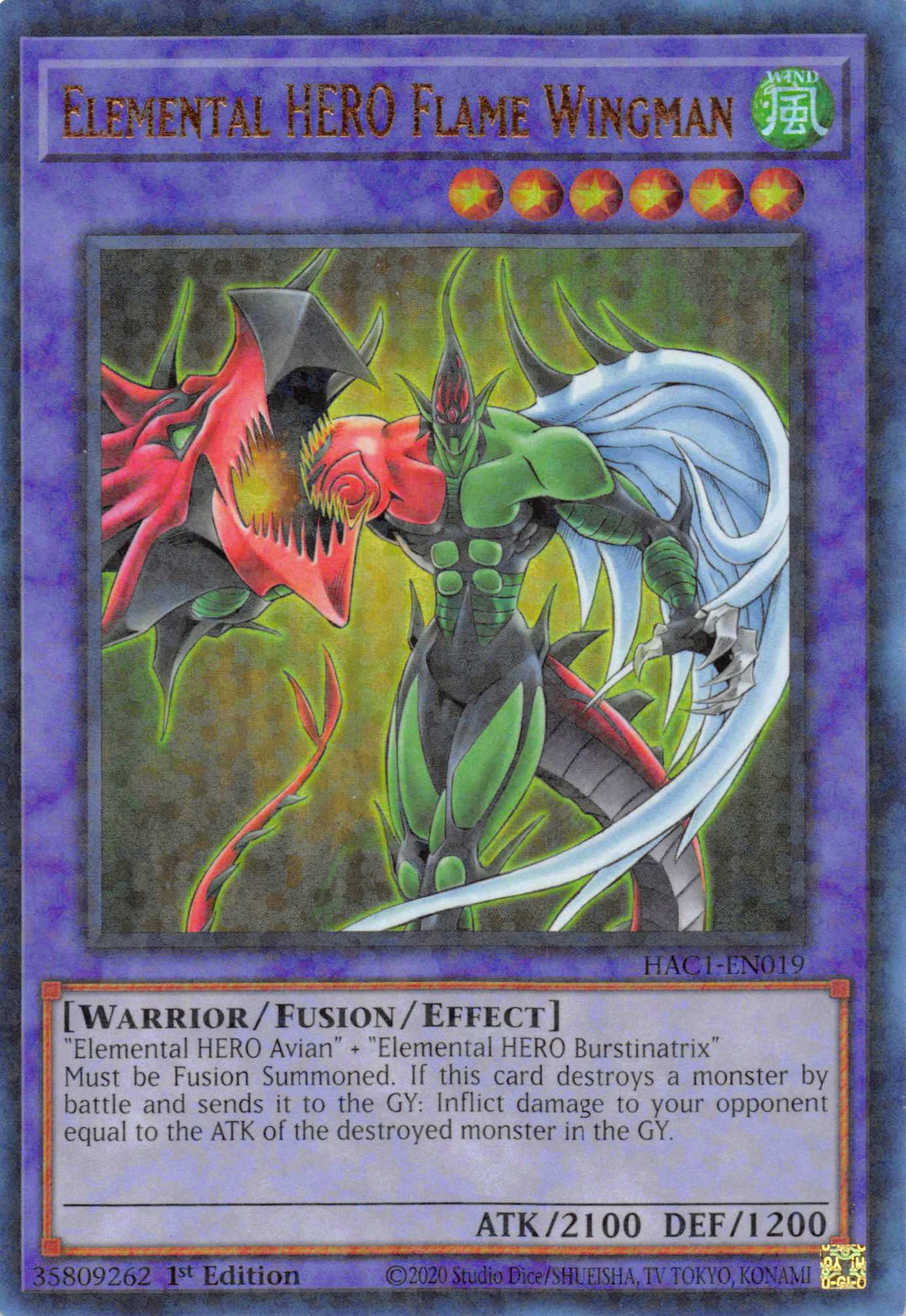 Elemental HERO Flame Wingman (Duel Terminal) [HAC1-EN019] Parallel Rare | GnG Games