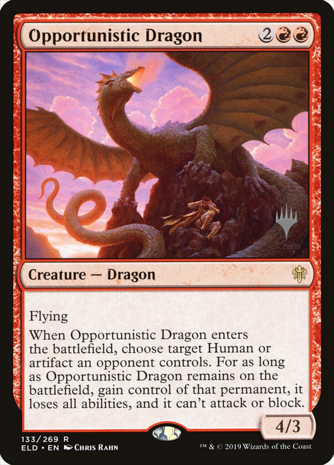 Opportunistic Dragon (Promo Pack) [Throne of Eldraine Promos] | GnG Games