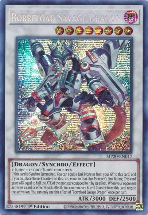 Borreload Savage Dragon [MP20-EN017] Prismatic Secret Rare | GnG Games