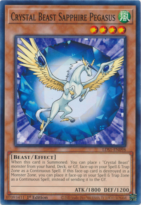 Crystal Beast Sapphire Pegasus [LDS1-EN098] Common | GnG Games