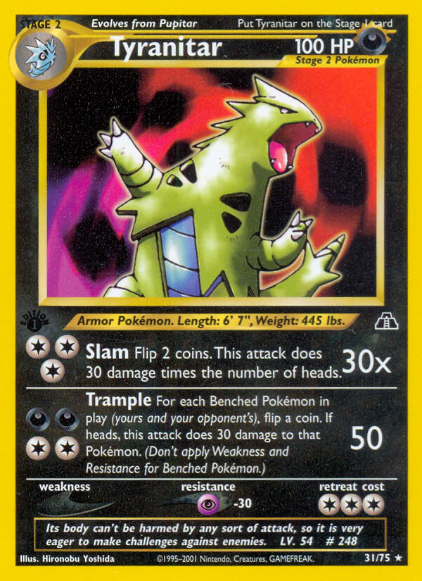 Tyranitar (31/75) [Neo Discovery 1st Edition] | GnG Games