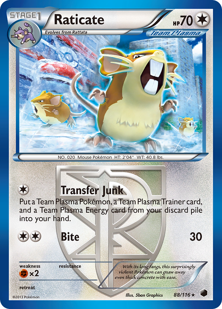 Raticate (88/116) [Black & White: Plasma Freeze] | GnG Games