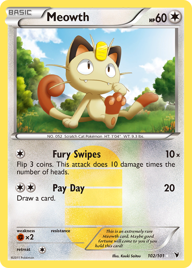 Meowth (102/101) [Black & White: Noble Victories] | GnG Games