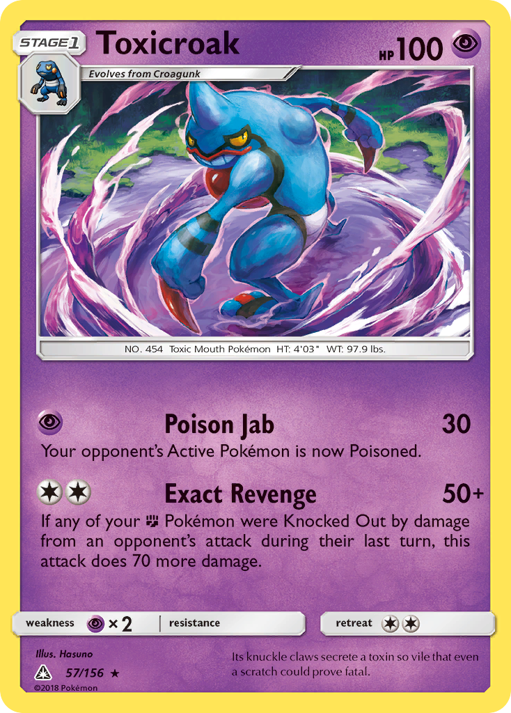 Toxicroak (57/156) [Sun & Moon: Ultra Prism] | GnG Games