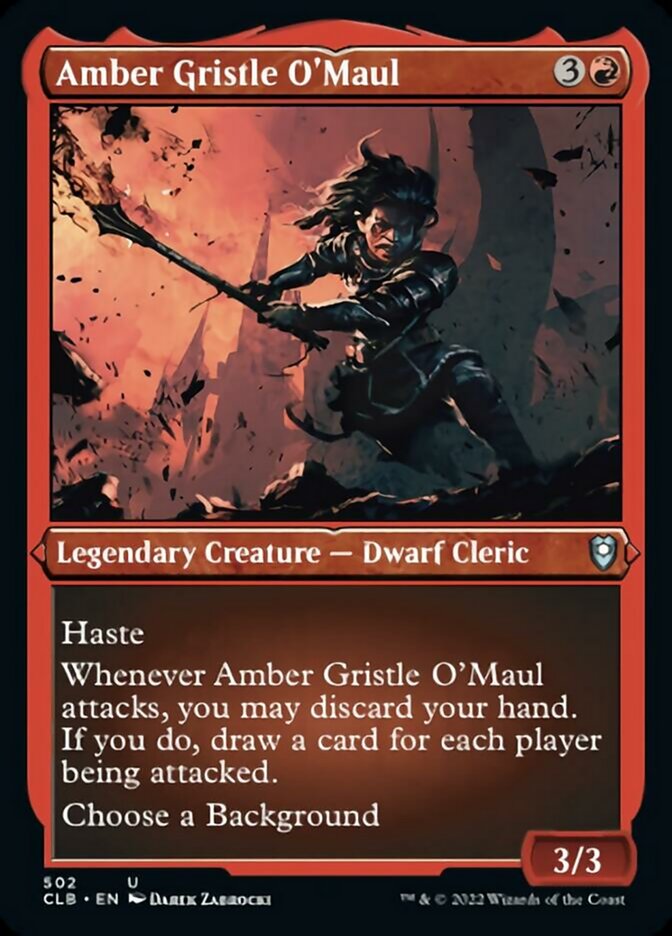 Amber Gristle O'Maul (Foil Etched) [Commander Legends: Battle for Baldur's Gate] | GnG Games