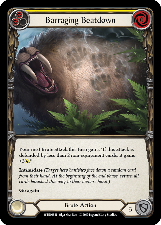 Barraging Beatdown (Yellow) [WTR018-R] Alpha Print Rainbow Foil | GnG Games