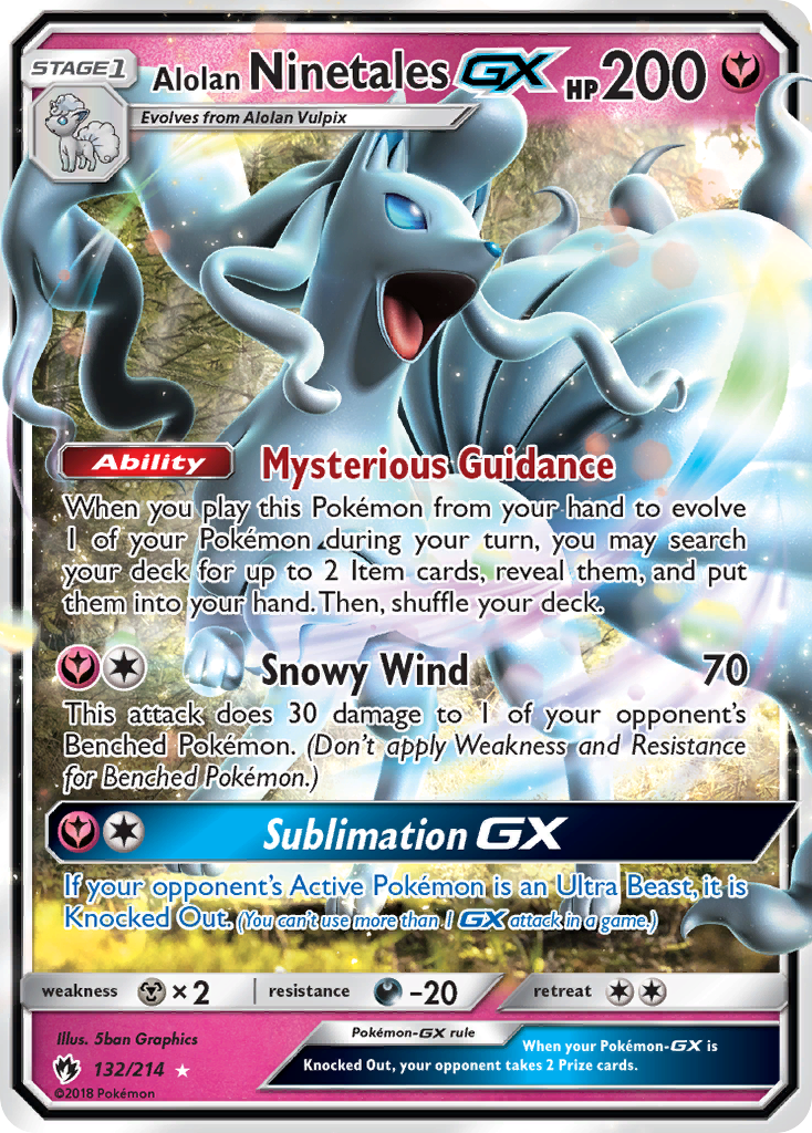 Alolan Ninetales GX (132/214) [Sun & Moon: Lost Thunder] | GnG Games