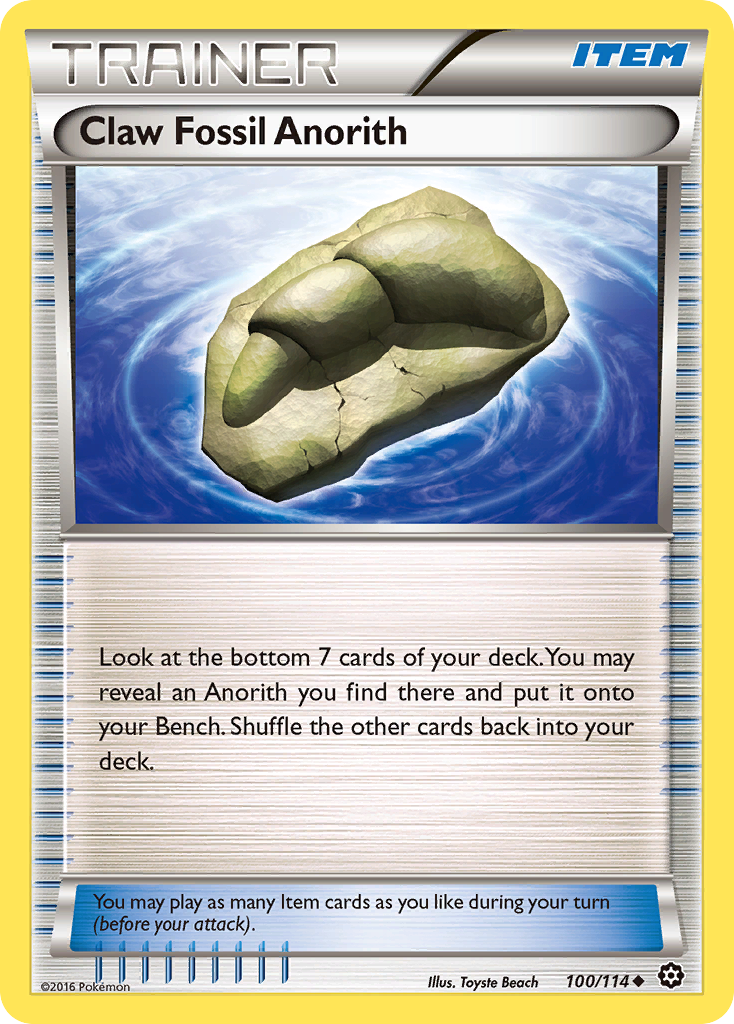 Claw Fossil Anorith (100/114) [XY: Steam Siege] | GnG Games