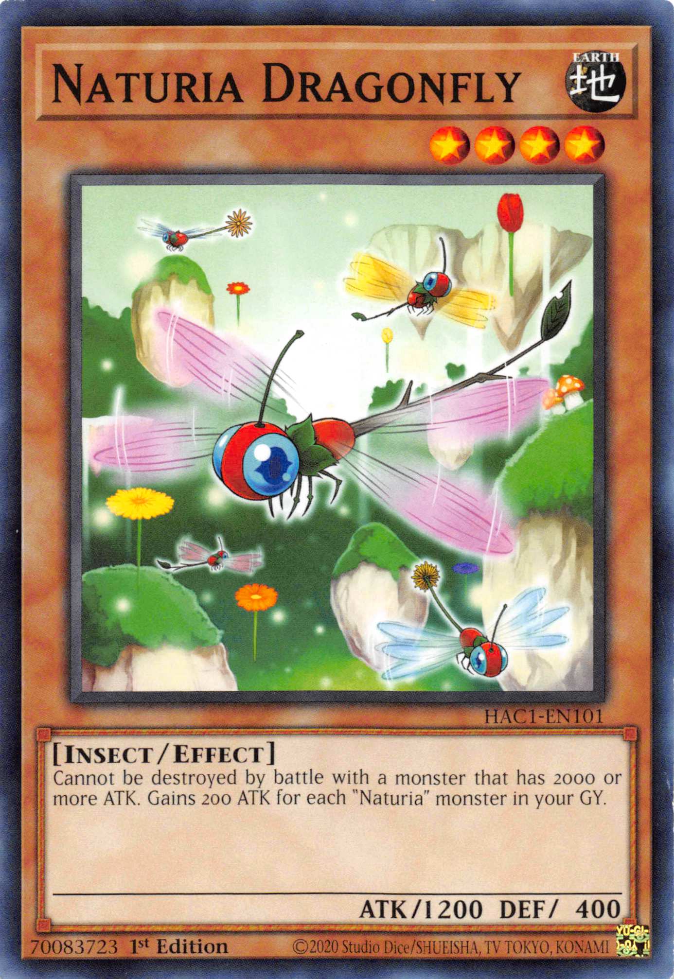 Naturia Dragonfly (Duel Terminal) [HAC1-EN101] Parallel Rare | GnG Games