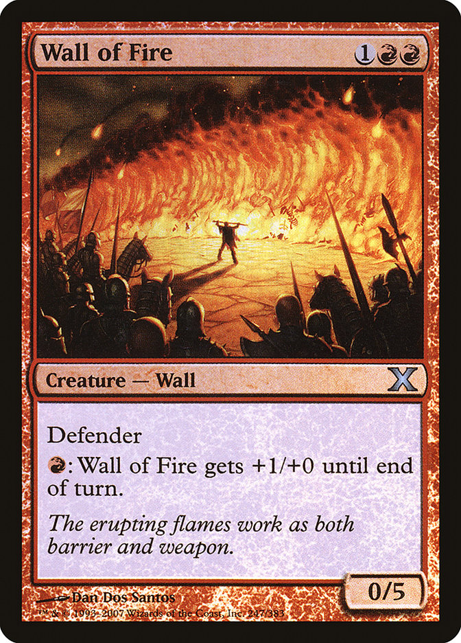 Wall of Fire (Premium Foil) [Tenth Edition] | GnG Games