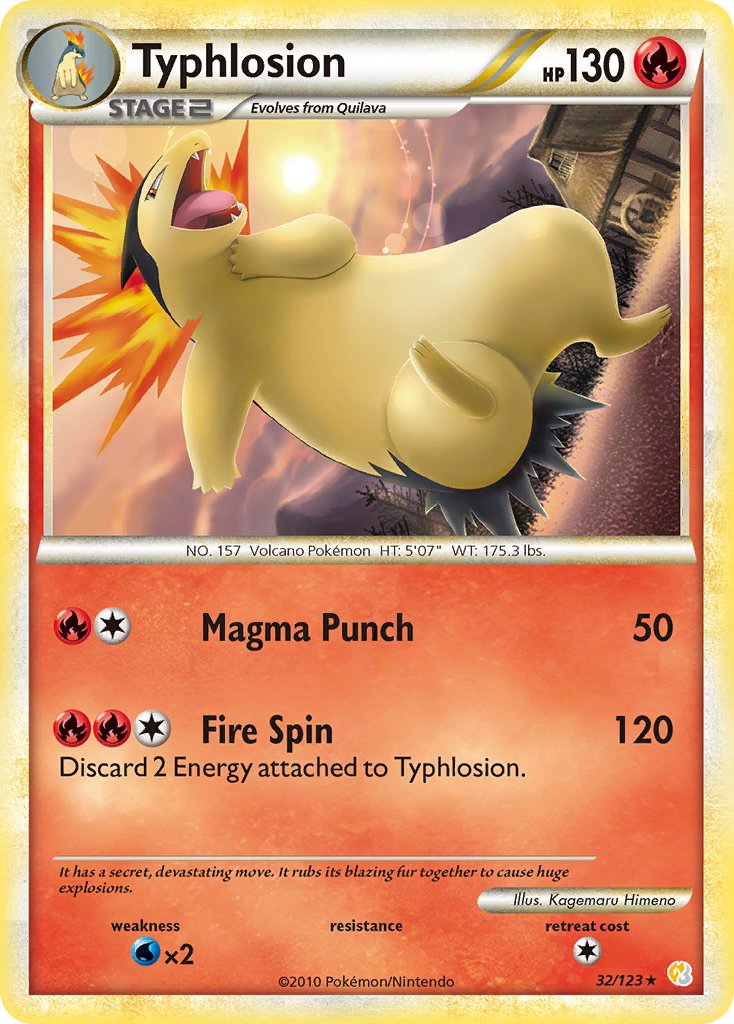 Typhlosion (32/123) (Theme Deck Exclusive) [HeartGold & SoulSilver: Base Set] | GnG Games