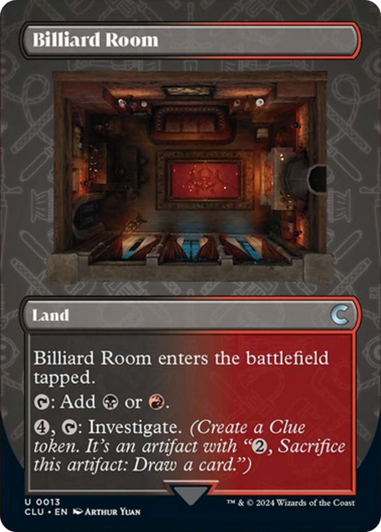 Billiard Room (Borderless) [Ravnica: Clue Edition] | GnG Games