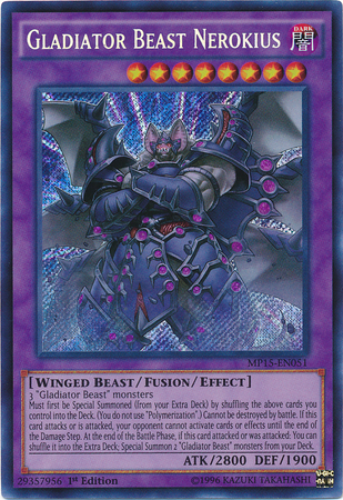 Gladiator Beast Nerokius [MP15-EN051] Secret Rare | GnG Games