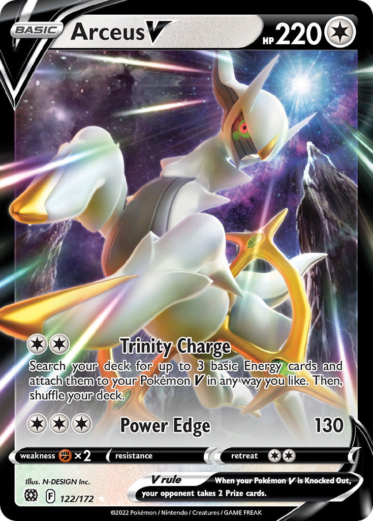 Arceus V (122/172) (Metal Card) [Sword & Shield: Brilliant Stars] | GnG Games