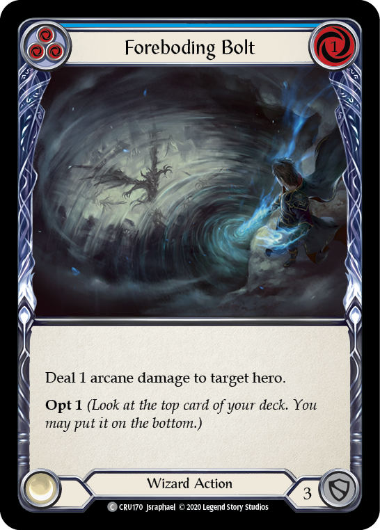 Foreboding Bolt (Blue) [CRU170] 1st Edition Normal | GnG Games