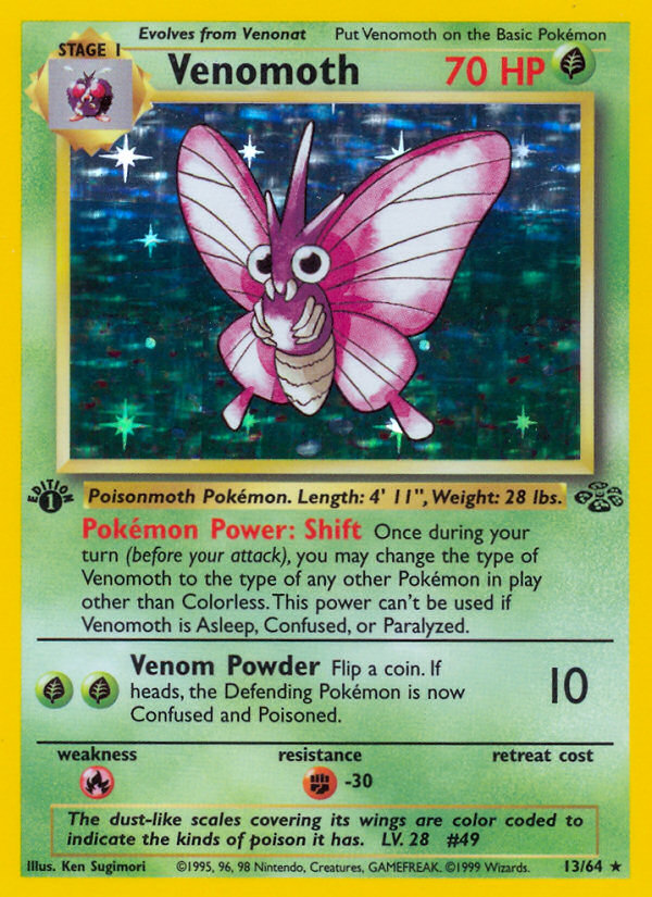 Venomoth (13/64) [Jungle 1st Edition] | GnG Games