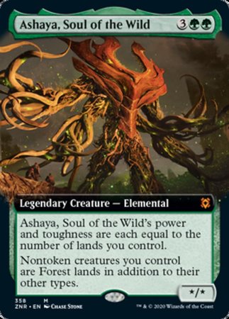 Ashaya, Soul of the Wild (Extended Art) [Zendikar Rising] | GnG Games