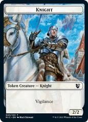 Wolf // Knight Double-sided Token [Innistrad: Midnight Hunt Commander] | GnG Games