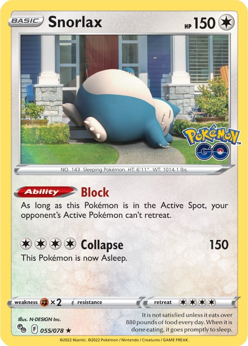 Snorlax (055/078) [Pokémon GO] | GnG Games