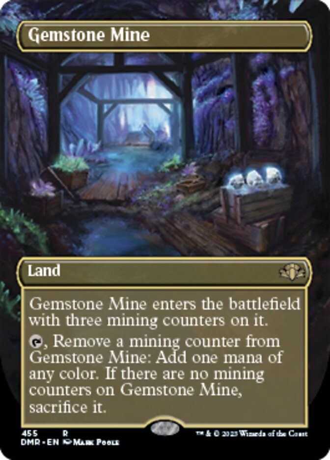 Gemstone Mine (Borderless Alternate Art) [Dominaria Remastered] | GnG Games