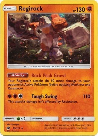 Regirock (53/111) (Cosmos Holo) [Sun & Moon: Crimson Invasion] | GnG Games