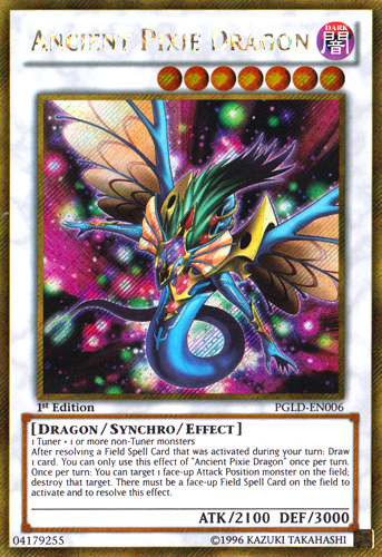 Ancient Pixie Dragon [PGLD-EN006] Gold Secret Rare | GnG Games