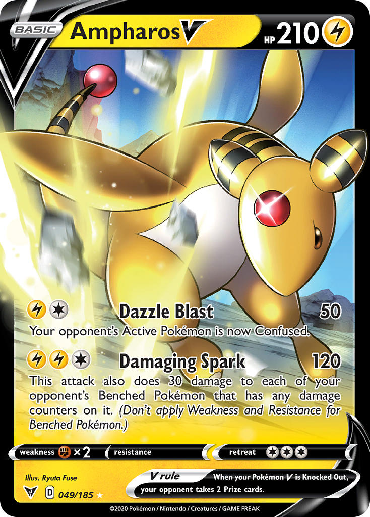 Ampharos V (049/185) [Sword & Shield: Vivid Voltage] | GnG Games