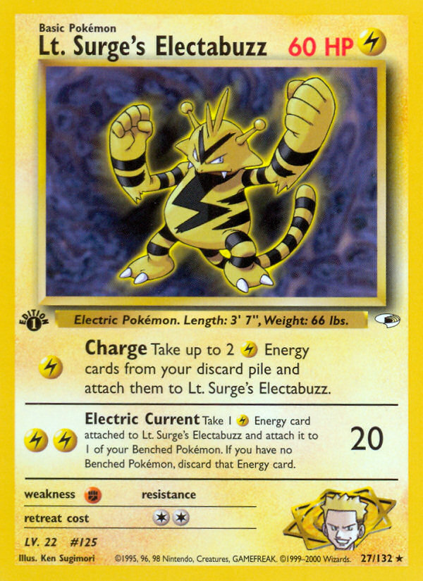 Lt. Surge's Electabuzz (27/132) [Gym Heroes 1st Edition] | GnG Games