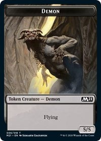 Demon // Zombie Double-sided Token [Core Set 2021 Tokens] | GnG Games