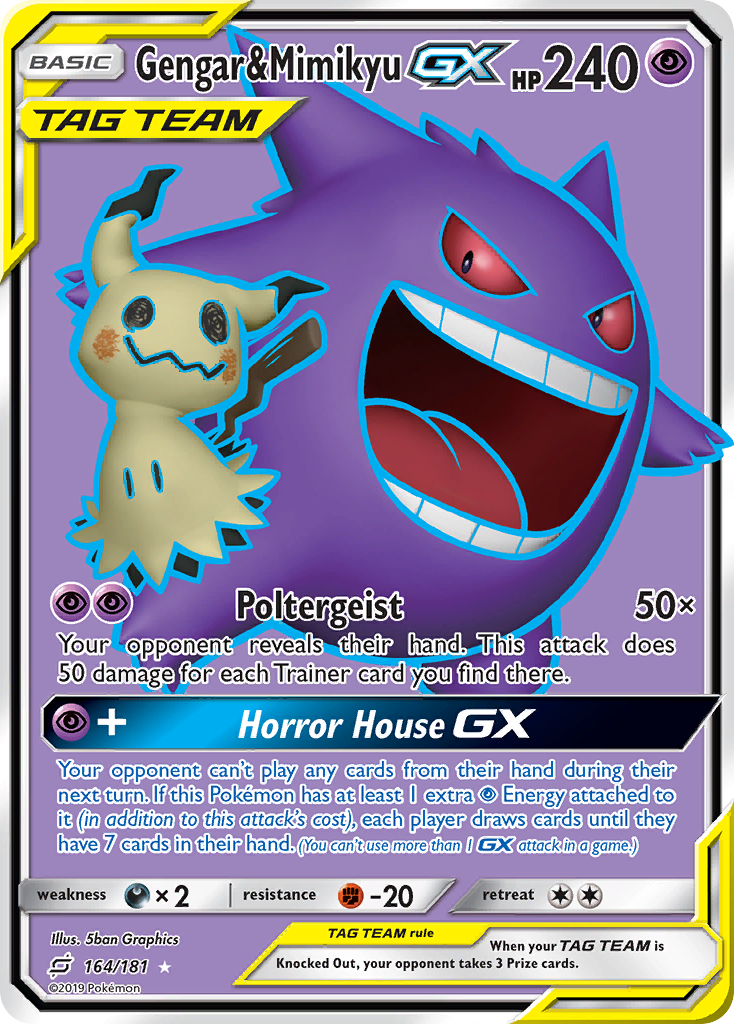 Gengar & Mimikyu GX (164/181) [Sun & Moon: Team Up] | GnG Games