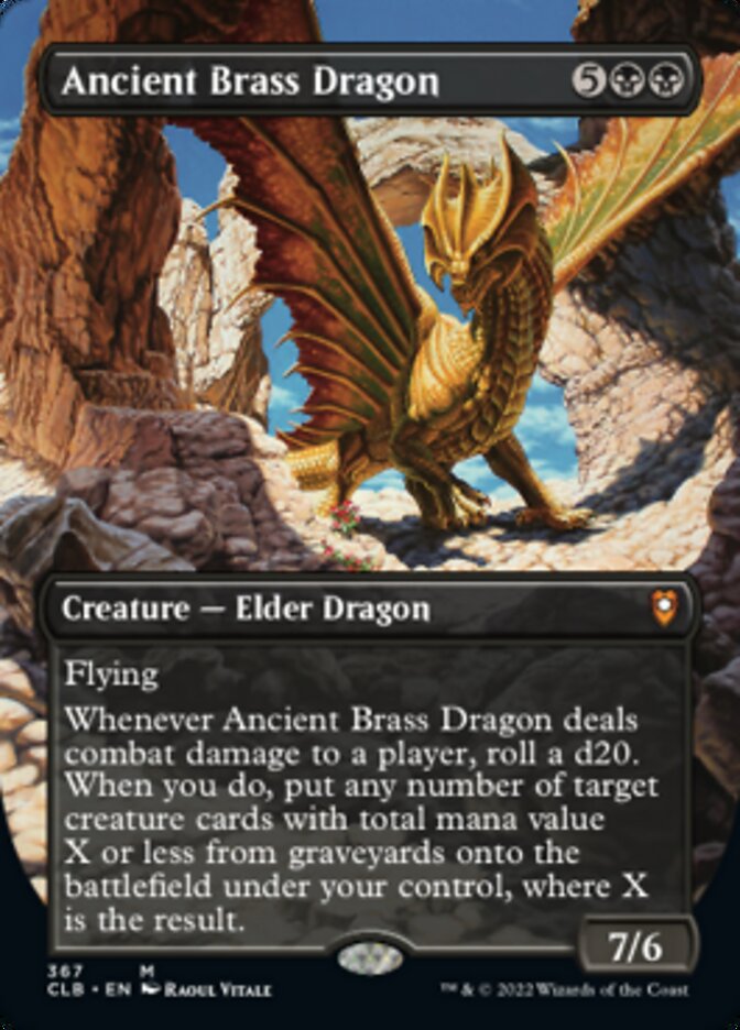 Ancient Brass Dragon (Borderless Alternate Art) [Commander Legends: Battle for Baldur's Gate] | GnG Games