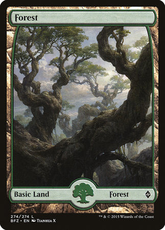 Forest (274) - Full Art [Battle for Zendikar] | GnG Games