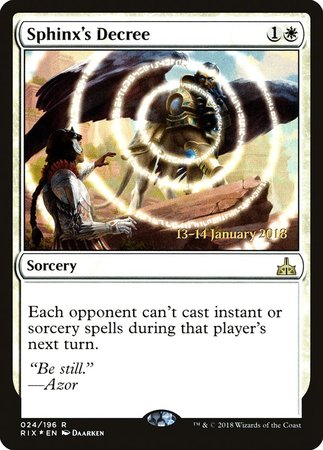 Sphinx's Decree [Rivals of Ixalan Promos] | GnG Games