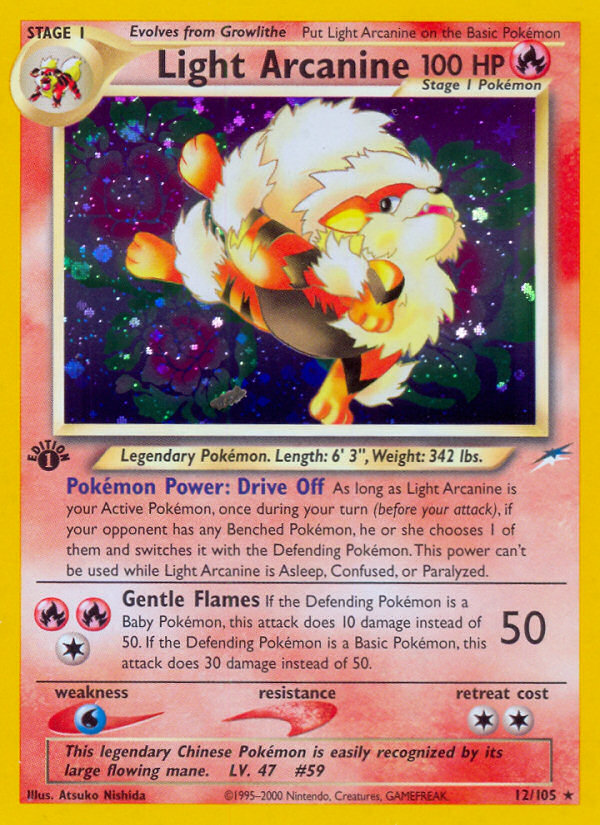 Light Arcanine (12/105) [Neo Destiny 1st Edition] | GnG Games